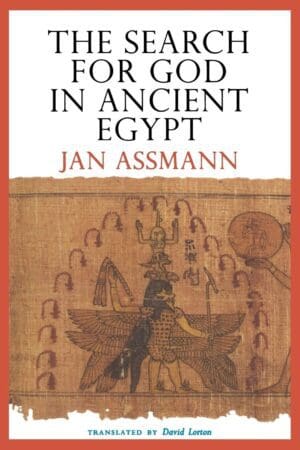 Book cover of 'For God in Ancient Egypt' by Jan Assmann featuring ancient Egyptian art.