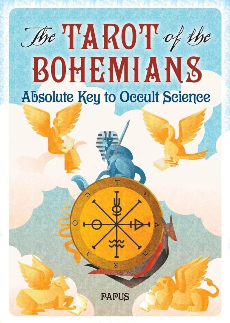 Vintage poster promoting mystic Bohemians and occult science.